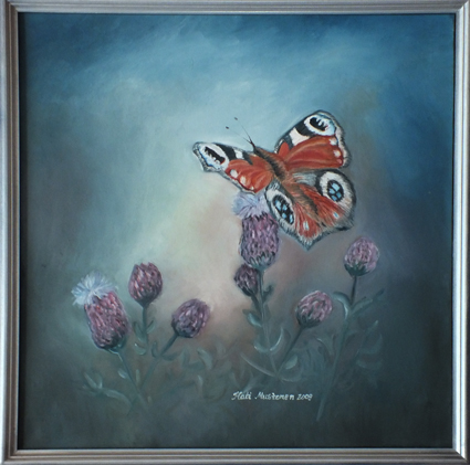 Kati Mustosen öljyvärimaalaus vuodelta 2009.