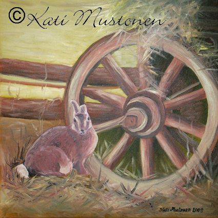 Ruokatauolla, Kati Mustosen öljyvärimaalaus vuodelta 2009