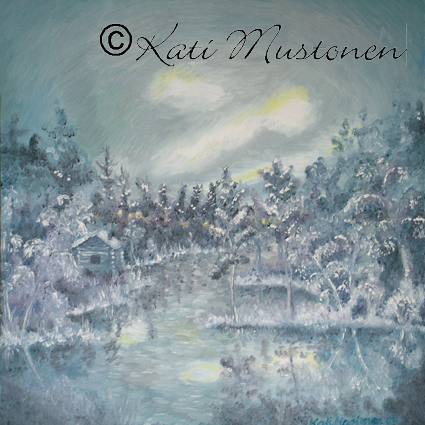 Talven rauhaa, Kati Mustosen öljyvärimaalaus vuodelta 2008